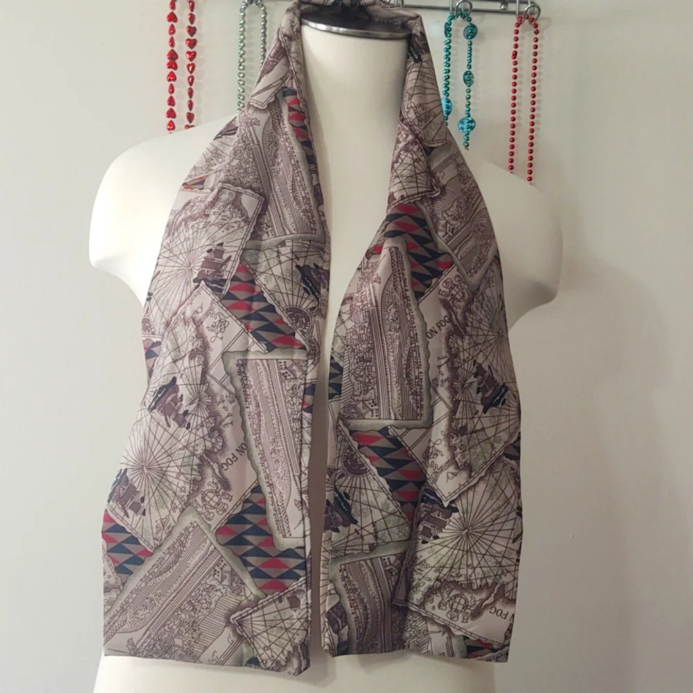 Vintage London Fog Nautical Print Scarf